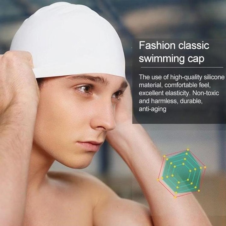Glossy Seamless Pure Silicone High Elasticity Professional Swimming Cap(Red)