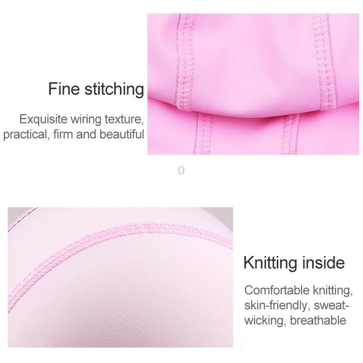 Children Waterproof PU Coated Breathable Sunscreen Swimming Cap(Pink Starfish)