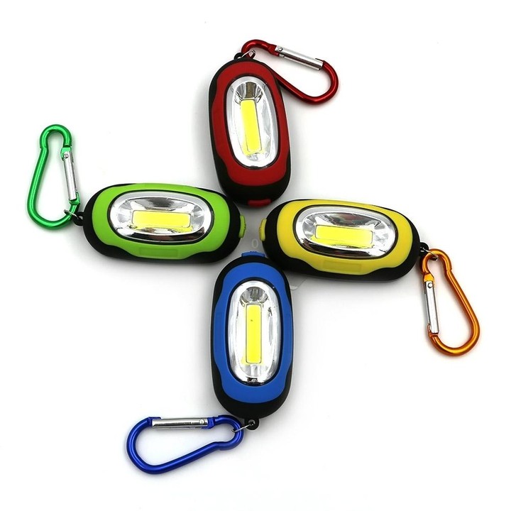 Portable Mini Keychain Pocket Torch COB LED Light Flashlight Lamp with 3 Modes(Green)