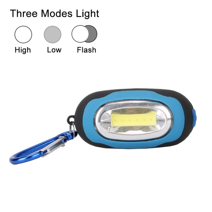 Portable Mini Keychain Pocket Torch COB LED Light Flashlight Lamp with 3 Modes(Green)
