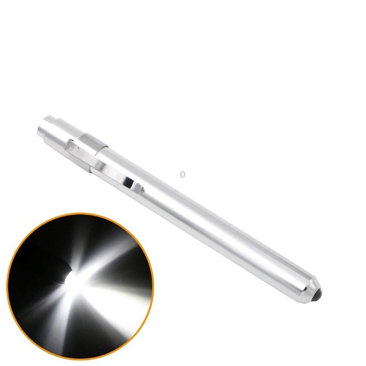 5 PCS Mini Pocket Penlight Torch Light LED Flashlight Mouth Ear Care Inspection Lamp(Silver)
