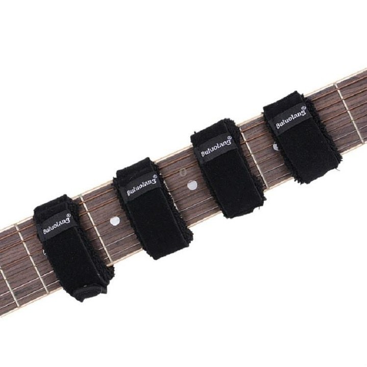 Muffler Band Stop Band Electric Guitar Electric Bass Acoustic Guitar Damper Musical Instrument Accessories, Size:Small(Black)