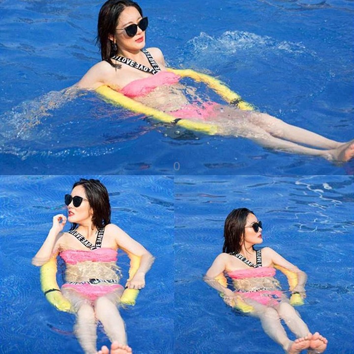 Pool Floating Chair Swimming Pools Seats Floating Bed Chair Noodle Chairs(S Red)