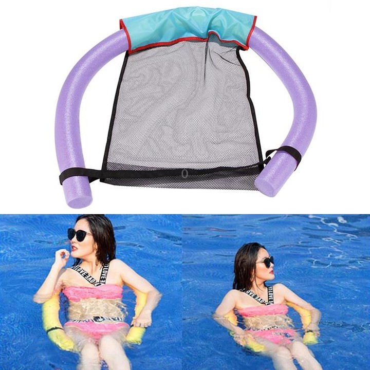 Pool Floating Chair Swimming Pools Seats Floating Bed Chair Noodle Chairs(S Purple)