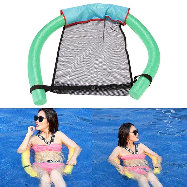 Pool Floating Chair Swimming Pools Seats Floating Bed Chair Noodle Chairs(L Green)