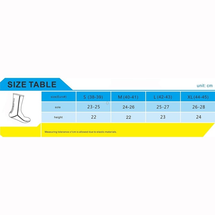 SLINX 1130 3mm Neoprene Cold Protection Diving Socks Super Elastic Non-slip Diving Fins Anti-wear Socks, Size:M (40-41)