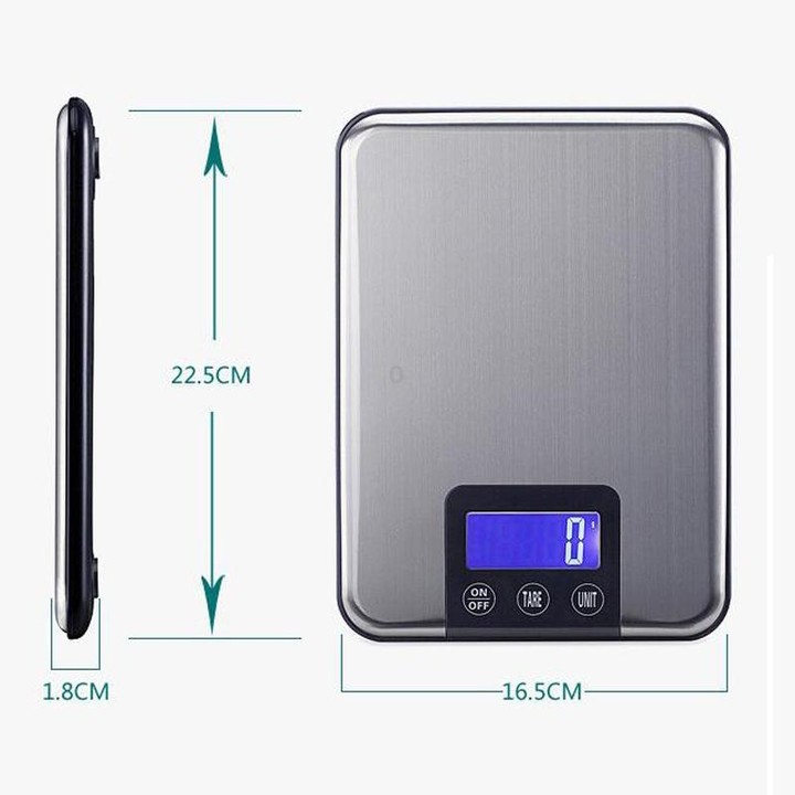 15kg x 1g Stainless Steel High Precision Kitchen Touch Electronic Scale, Load Bearing:15kg