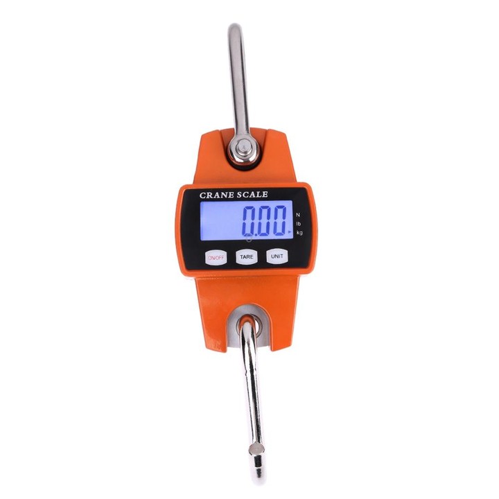 300kg x 100g Portable LCD Digital Stainless Steel Hook Mini Electronic Hook Scale