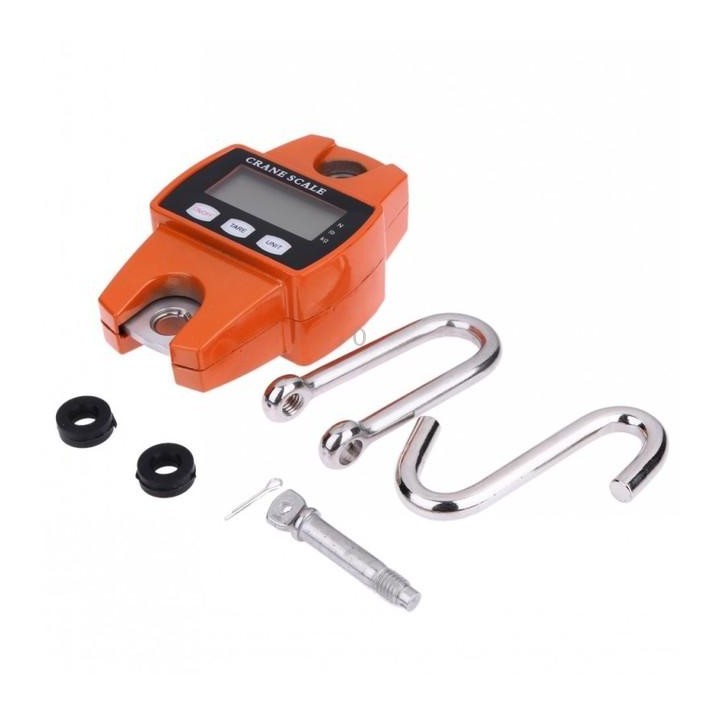 300kg x 100g Portable LCD Digital Stainless Steel Hook Mini Electronic Hook Scale