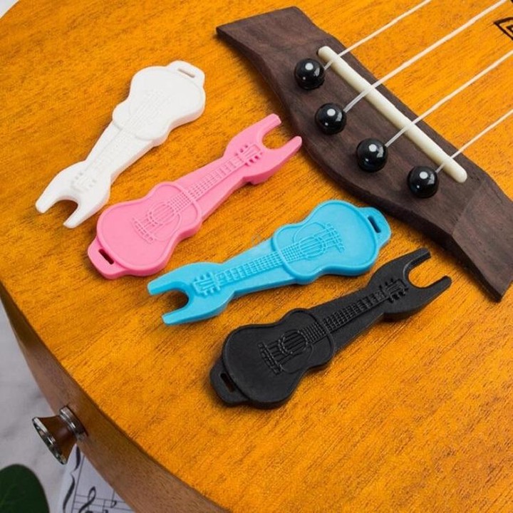 50 PCS Acoustic Guitar String Starter Pull Solid String Cone Guitar Change Tool(White)