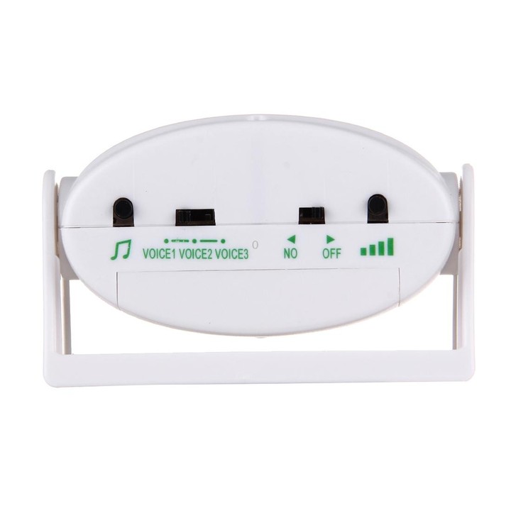 5301 Wireless Infrared Motion Sensor Welcome Alarm Intelligent Greeting Warning Doorbell, IR Distance: 10m(White)