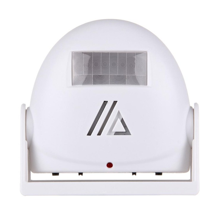 5301 Wireless Infrared Motion Sensor Welcome Alarm Intelligent Greeting Warning Doorbell, IR Distance: 10m(White)