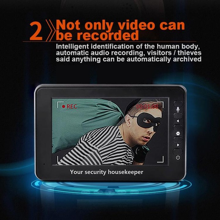 M4300A 4.3 inch Display Screen 3.0MP Camera Video Smart Doorbell, Support TF Card (32GB Max) & Motion Detection & Infrared Night
