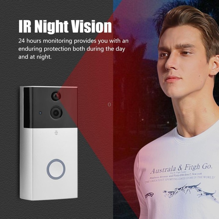 VESAFE HD 720P Security Camera Smart WiFi Video Doorbell Intercom, Support TF Card & Infrared Night Vision & Motion Detection Ap