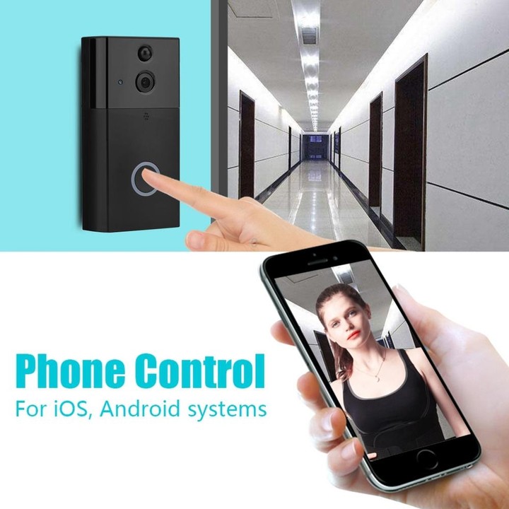 VESAFE HD 720P Security Camera Smart WiFi Video Doorbell Intercom, Support TF Card & Infrared Night Vision & Motion Detection Ap