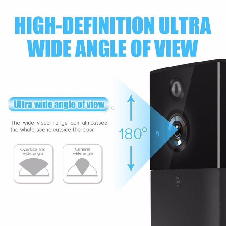 VESAFE HD 720P Security Camera Smart WiFi Video Doorbell Intercom, Support TF Card & Infrared Night Vision & Motion Detection Ap