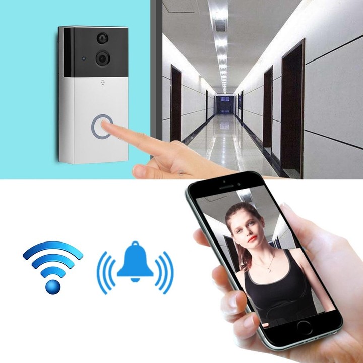VESAFE HD 720P Security Camera Smart WiFi Video Doorbell Intercom, Support TF Card & Infrared Night Vision & Motion Detection Ap