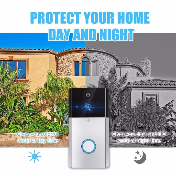 VESAFE HD 720P Security Camera Smart WiFi Video Doorbell Intercom, Support TF Card & Infrared Night Vision & Motion Detection Ap