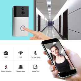 VESAFE HD 720P Security Camera Smart WiFi Video Doorbell Intercom, Support TF Card & Infrared Night Vision & Motion Detection Ap