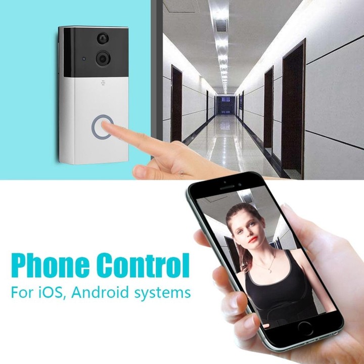 VESAFE HD 720P Security Camera Smart WiFi Video Doorbell Intercom, Support TF Card & Infrared Night Vision & Motion Detection Ap