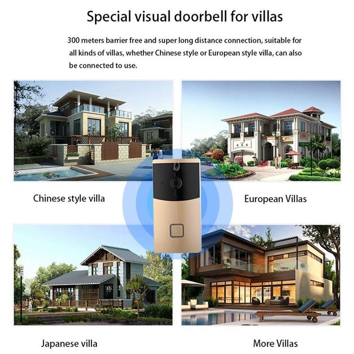 VESAFE Home VS-M2 HD 720P Security Camera Smart WiFi Video Doorbell Intercom, Support TF Card & Night Vision & PIR Detection APP