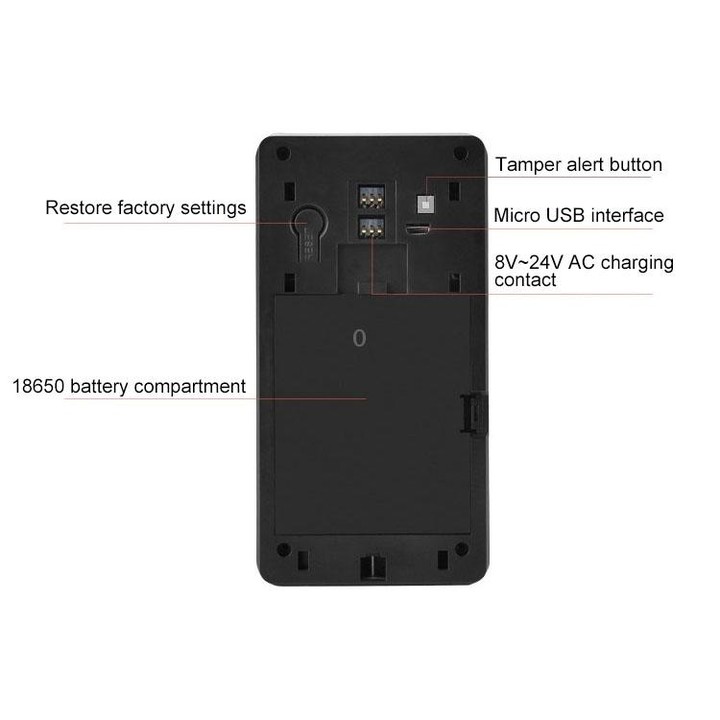 VESAFE Home VS-M2 HD 720P Security Camera Smart WiFi Video Doorbell Intercom, Support TF Card & Night Vision & PIR Detection APP