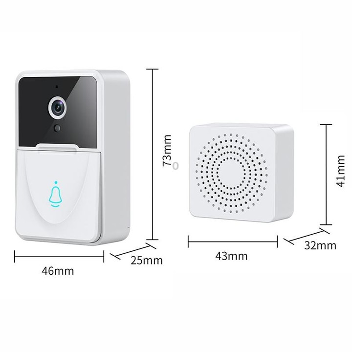 DoorBell X3 VGA WiFi Smart Video Doorbell with Chime, Support Night Vision(White)