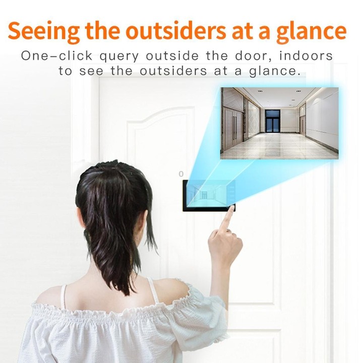 Danmini Q10 4.3 Inch Screen Motion Detection Camera Video Alarm Smart Digital Door Viewer, Support TF Card (Black)