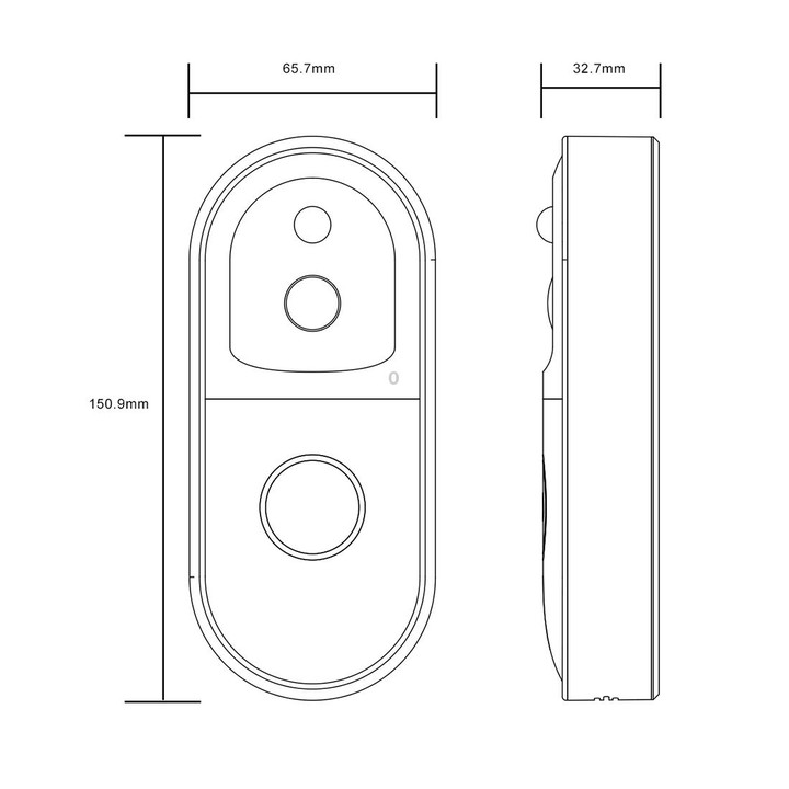 B50 720P Smart WiFi Video Visual Doorbell, Support Phone Remote Monitoring & Night Vision & SD Card (White)