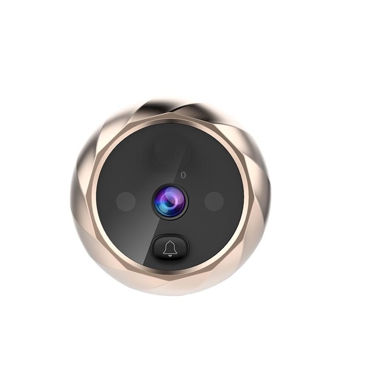 DD1 Smart Electronic Cat Eye Camera Doorbell with 2.8 inch LCD Screen, Support Infrared Night Vision(Gold)