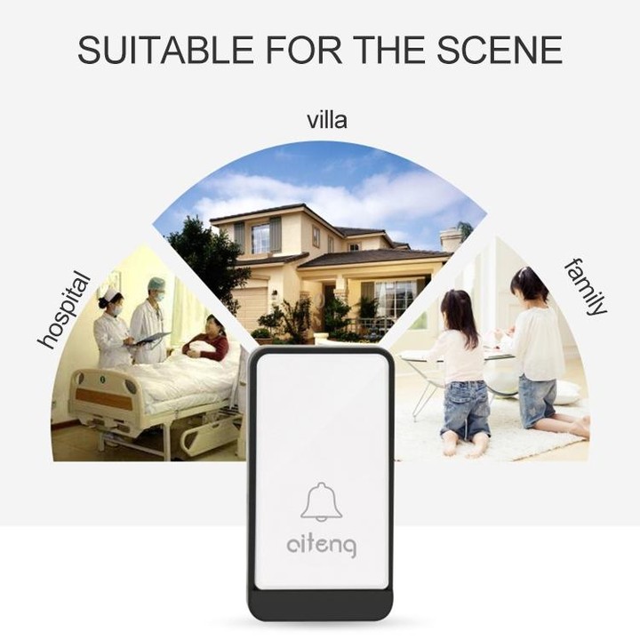 AITENG V018J Wireless Batteryless WIFI Doorbell, EU Plug