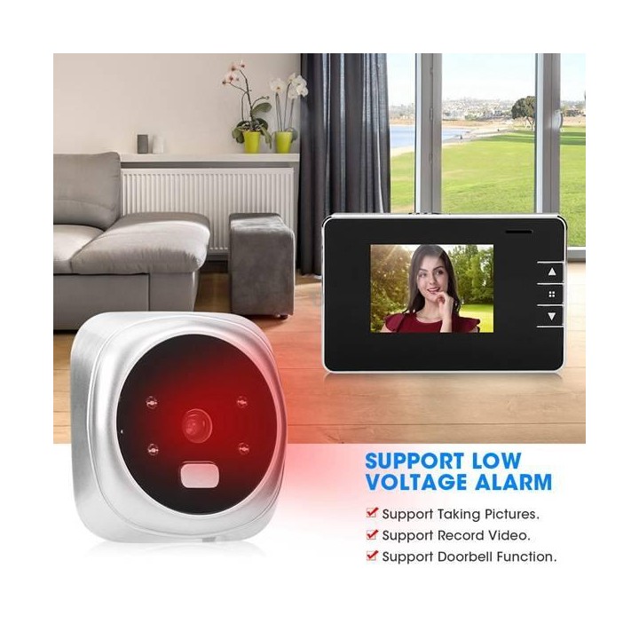 2.8Y 2.8 inch Screen 0.3MP Security Camera Peephole Viewer Digital Peephole Door Bell