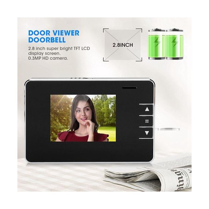 2.8Y 2.8 inch Screen 0.3MP Security Camera Peephole Viewer Digital Peephole Door Bell