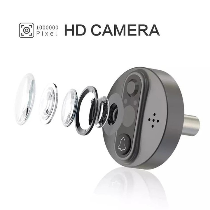 R9 4.3 inch WiFi Smart Video Visual Electronic Peephole Doorbell (Black)