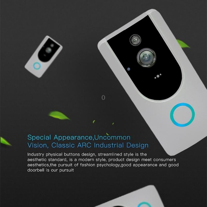M2 720P Smart WIFI Video Visual Doorbell,Support Mobile Phone Remote Monitoring & Night Vision (Grey)
