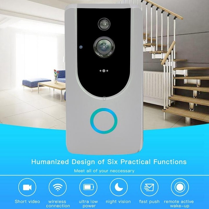 M2 720P Smart WIFI Video Visual Doorbell,Support Mobile Phone Remote Monitoring & Night Vision (Grey)