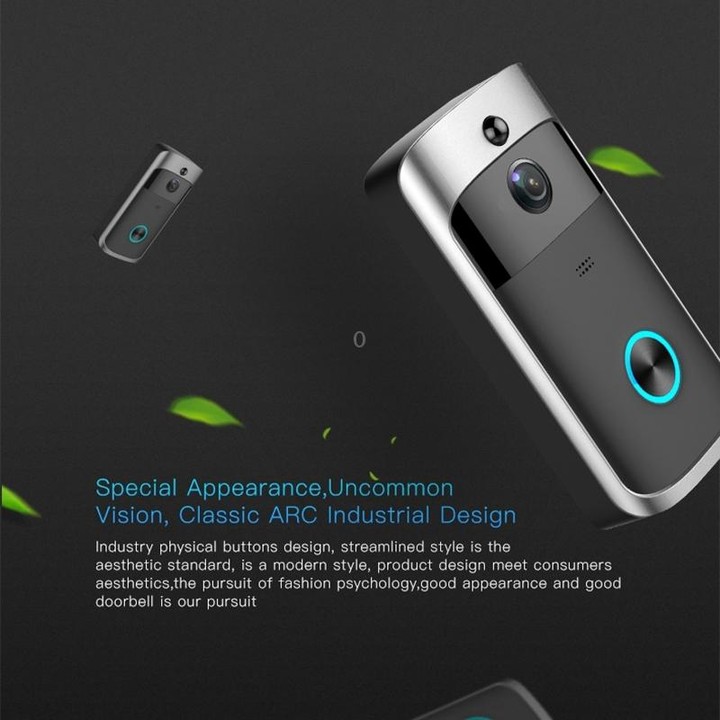 M3 720P Smart WIFI Ultra Low Power Video Visual Doorbell,Support Mobile Phone Remote Monitoring & Night Vision(Black)