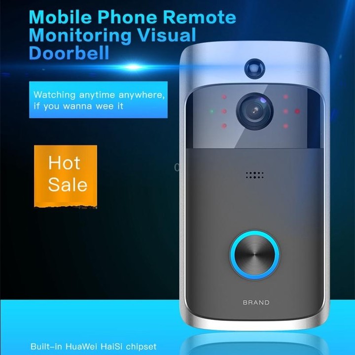 M3 720P Smart WIFI Ultra Low Power Video Visual Doorbell,Support Mobile Phone Remote Monitoring & Night Vision(Black)