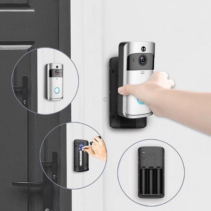 M4 720P Smart WIFI Ultra Low Power Video PIR Visual Doorbell with 3 Battery Slots,Support Mobile Phone Remote Monitoring & Night