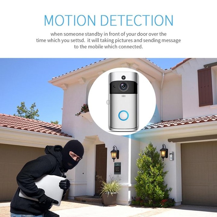 M4 720P Smart WIFI Ultra Low Power Video PIR Visual Doorbell with 3 Battery Slots,Support Mobile Phone Remote Monitoring & Night