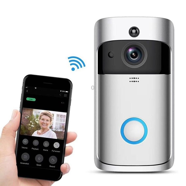 M4 720P Smart WIFI Ultra Low Power Video PIR Visual Doorbell with 3 Battery Slots,Support Mobile Phone Remote Monitoring & Night