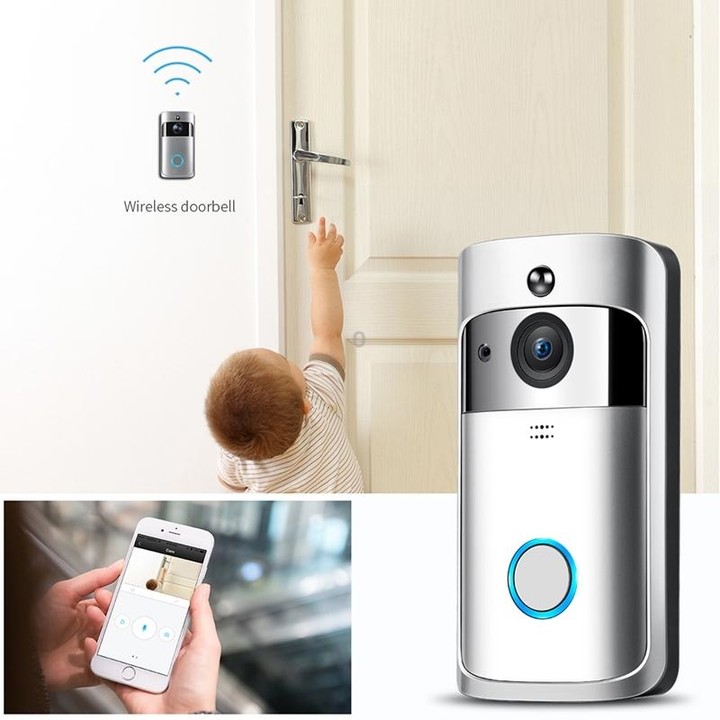 M4 720P Smart WIFI Ultra Low Power Video PIR Visual Doorbell with 3 Battery Slots,Support Mobile Phone Remote Monitoring & Night