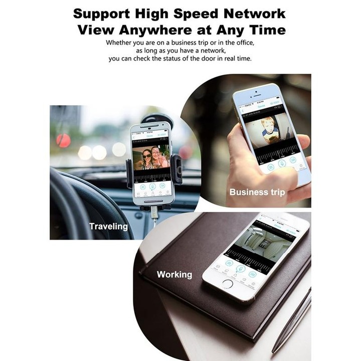 M108 720P 6400mAh Smart WIFI Video Visual Doorbell,Support Phone Remote Monitoring & Real-time Voice Intercom (Black)