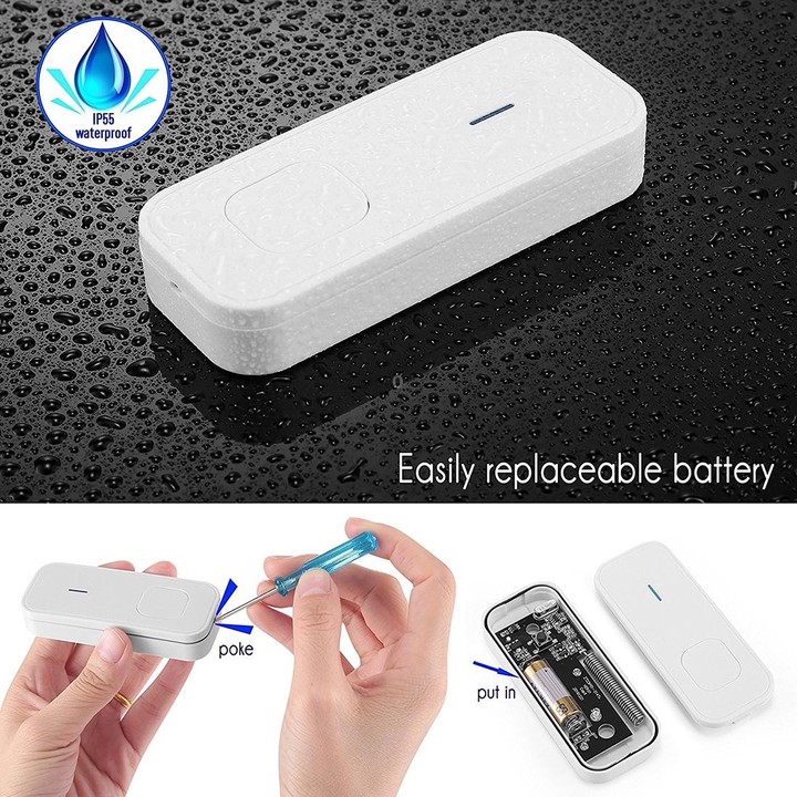 P6-B 110dB Wireless IP55 Waterproof Low Power Consumption WiFi Doorbell Receiver, 53 Music Options, Receiver Distance: 300m(Whit