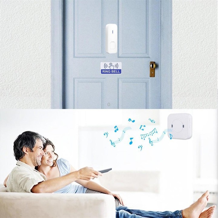 P6-B 110dB Wireless IP55 Waterproof Low Power Consumption WiFi Doorbell Receiver, 53 Music Options, Receiver Distance: 300m(Whit