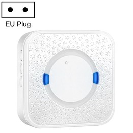 P6 110dB Wireless IP55 Waterproof Low Power Consumption WiFi Doing-dong Doorbell Receiver, Receiver Distance: 300m, EU Plug(Whit