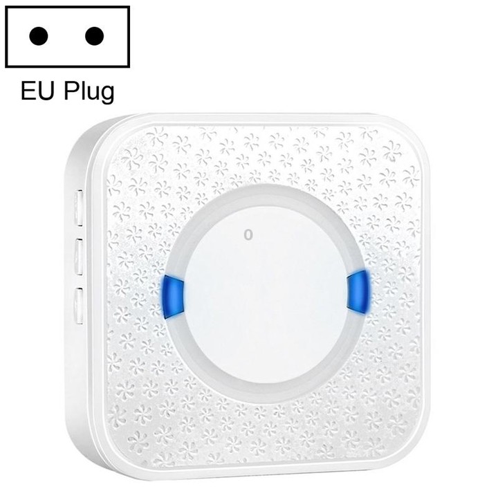 P6 110dB Wireless IP55 Waterproof Low Power Consumption WiFi Doing-dong Doorbell Receiver, Receiver Distance: 300m, EU Plug(Whit