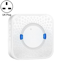 P6 110dB Wireless IP55 Waterproof Low Power Consumption WiFi Doing-dong Doorbell Receiver, Receiver Distance: 300m, UK Plug(Whit