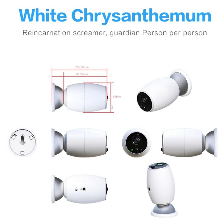 X3 1080P WiFi Smart Video IP54 Waterproof Digital Camera Door Viewer, Support TF Card & Infrared Night Vision(White)
