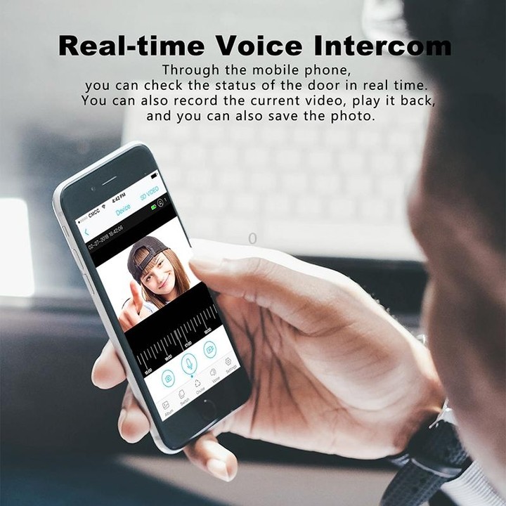 M200A 1080P WiFi Intelligent Round Button Video Doorbell, Support Infrared Motion Detection & Adaptive Rate & Two-way Intercom &